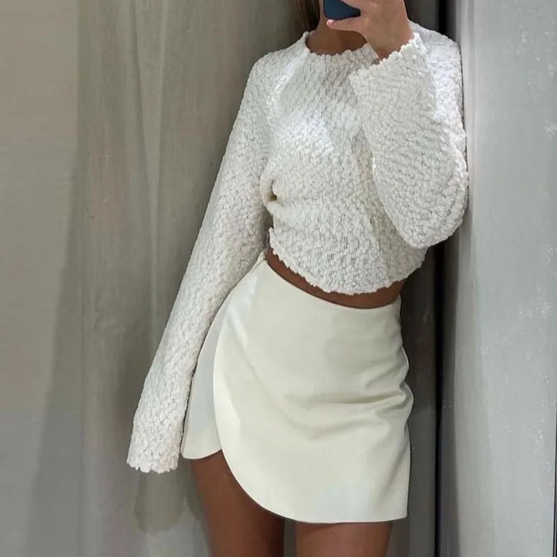 Elegant High Waist Asymmetric Skort - Summer Essential