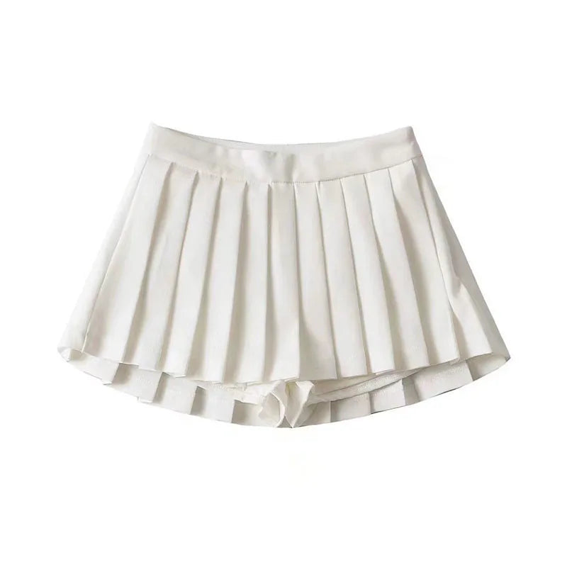 Chic Pleated Mini Skirt - High Waist & Vintage Style