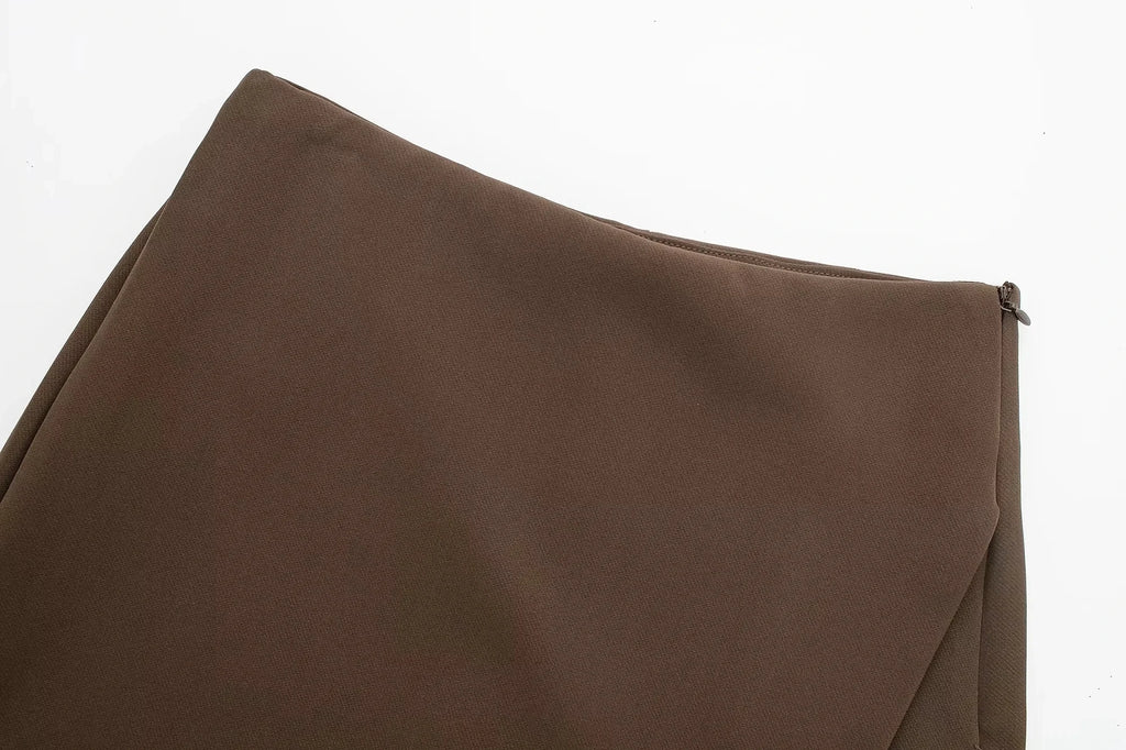 Elegant High Waist Asymmetric Skort - Summer Essential