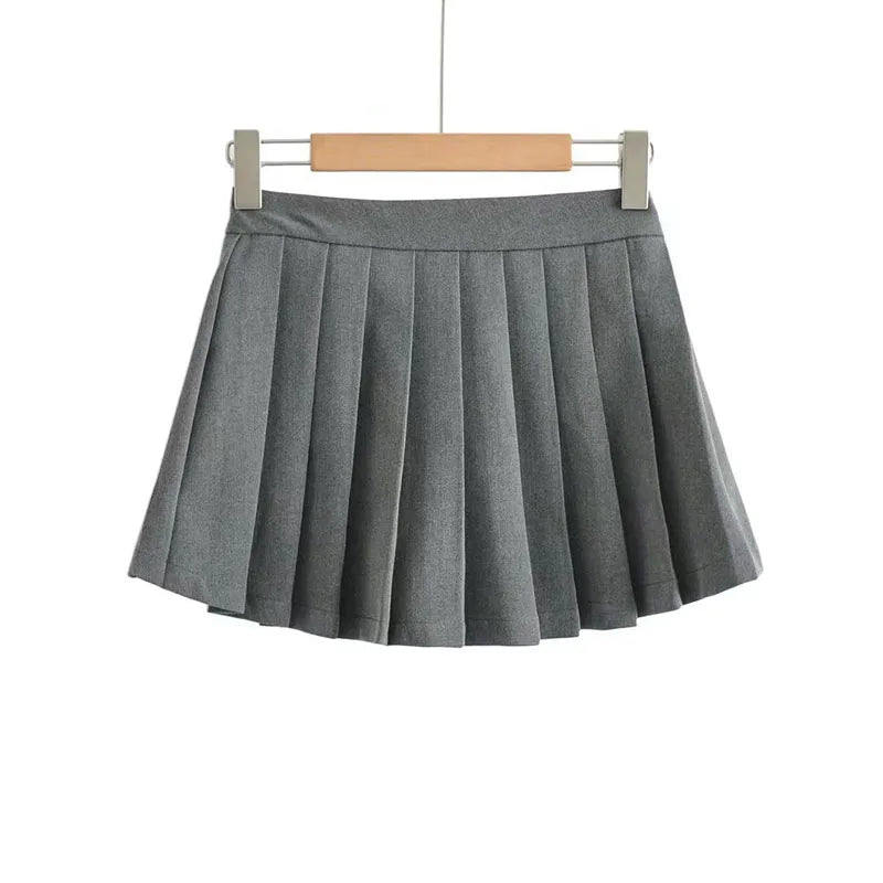 Chic Pleated Mini Skirt - High Waist & Vintage Style