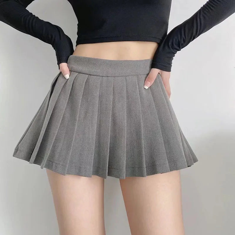 Chic Pleated Mini Skirt - High Waist & Vintage Style