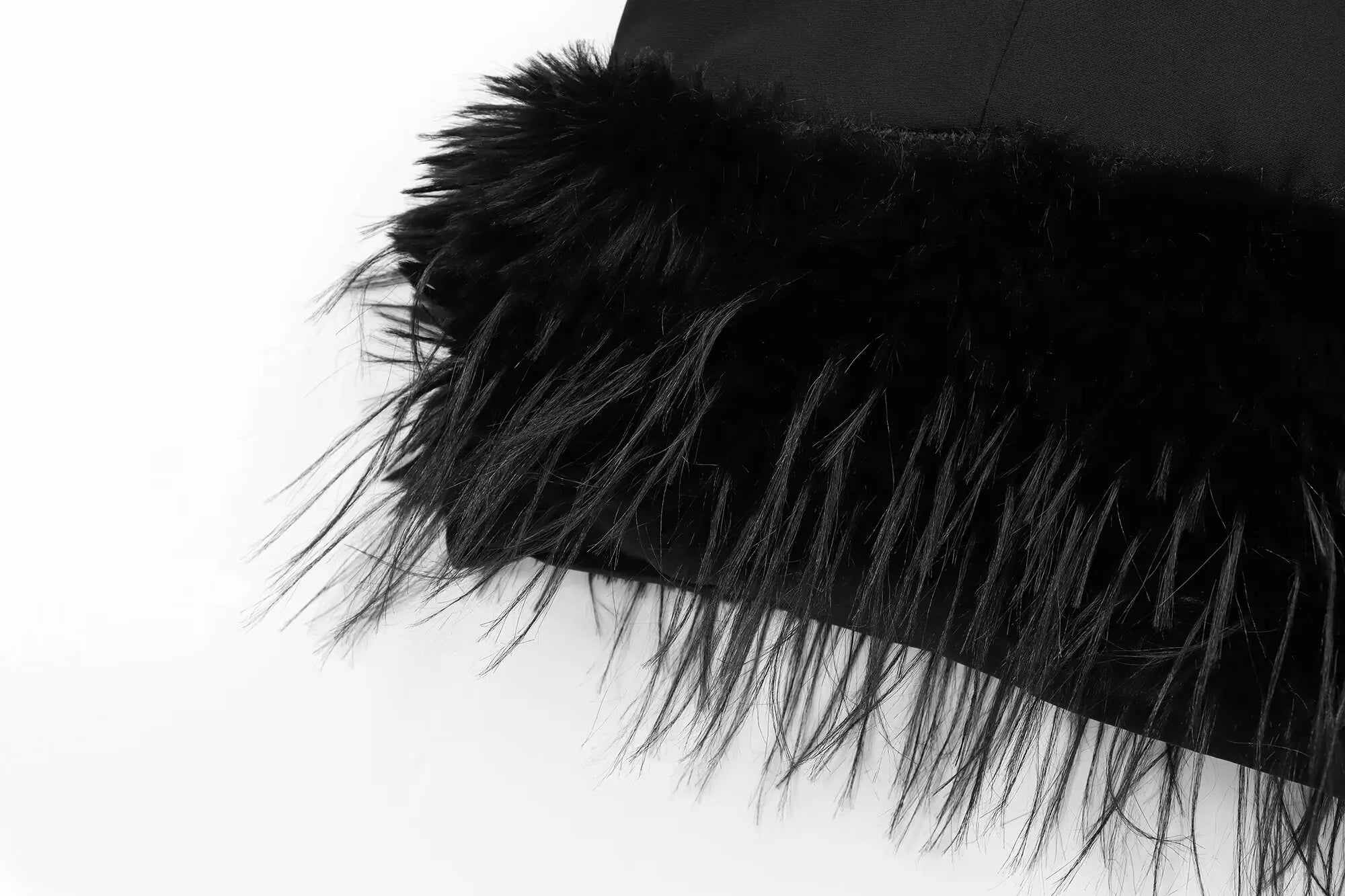 Elegant Feather Trim Mini Dress - Chic Party Style