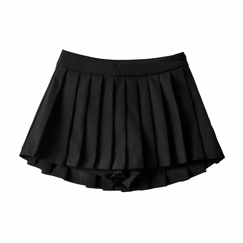 Chic Pleated Mini Skirt - High Waist & Vintage Style
