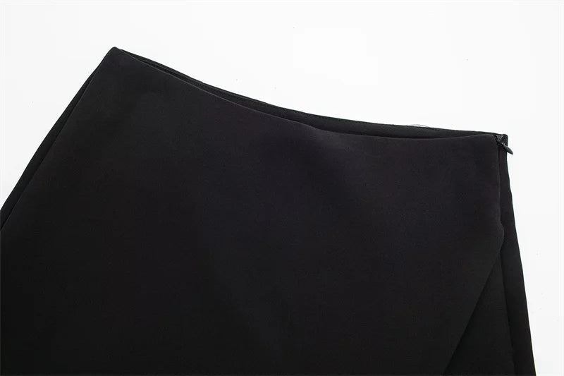 Elegant Asymmetric High Waist Skort for Women