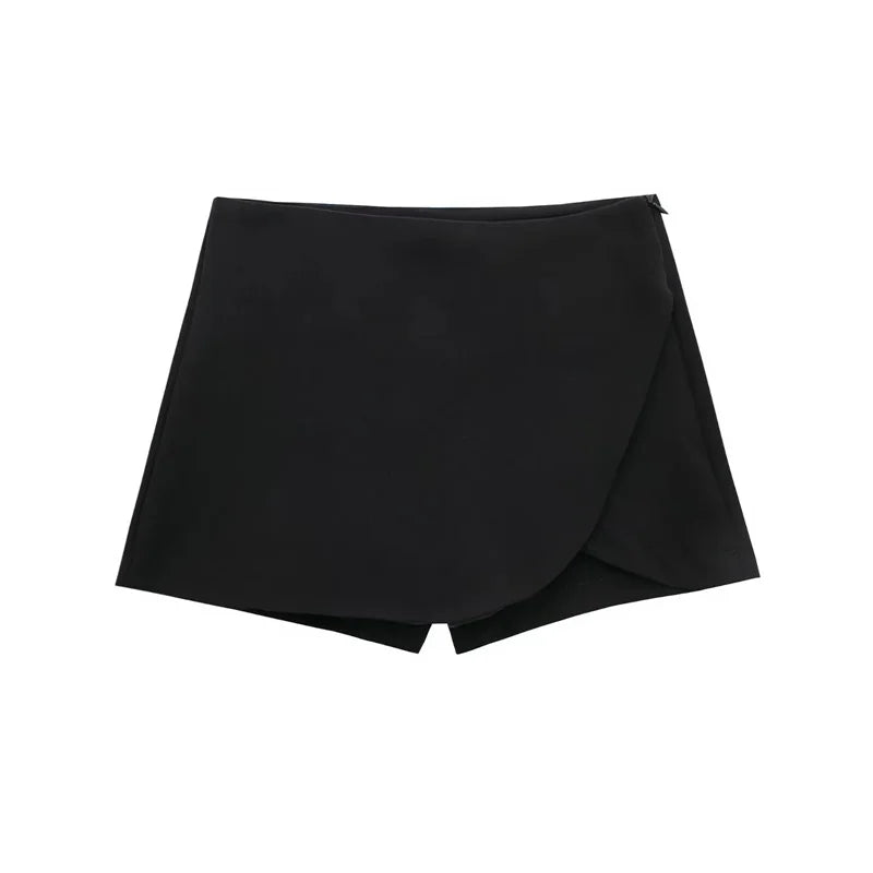 Elegant Asymmetric High Waist Skort for Women