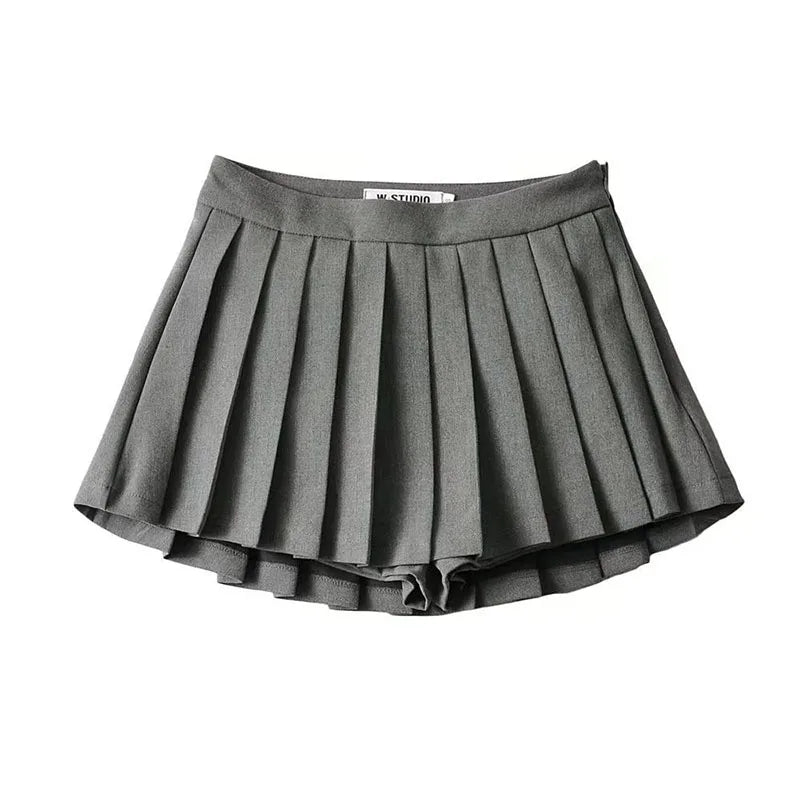 Chic Pleated Mini Skirt - High Waist & Vintage Style